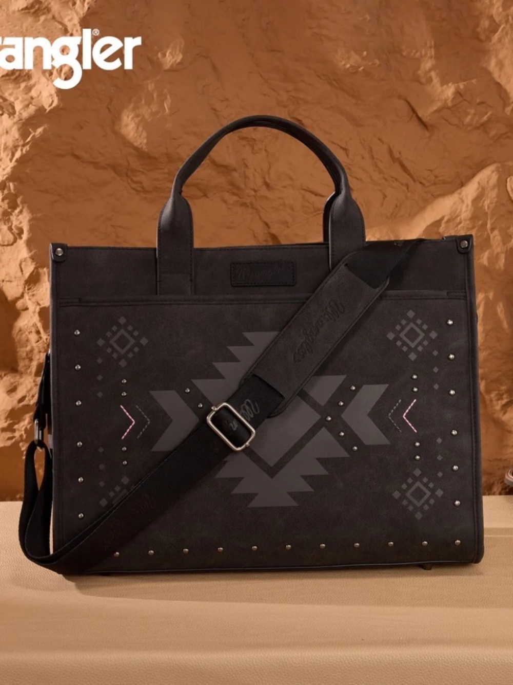 Wrangler Aztec Tote Bag - Black Exclusive NWT